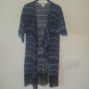 Lularoe Small Monroe fringe cover up